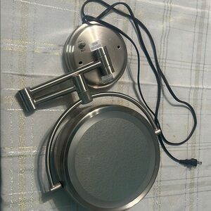 Wall-Mounted Mirror with Built-In Light